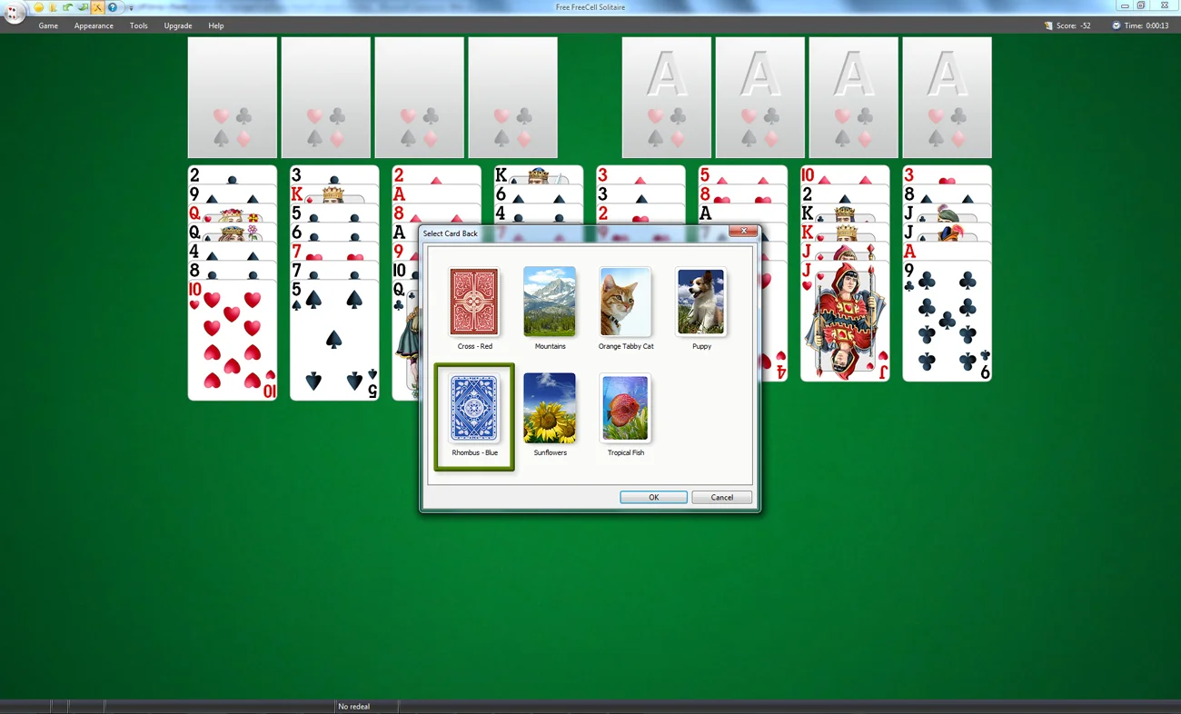 Golf solitaire game